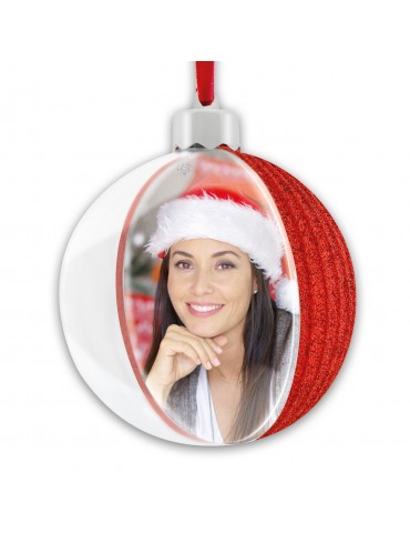 PHOTO CHRISTMAS FLAKE RED...